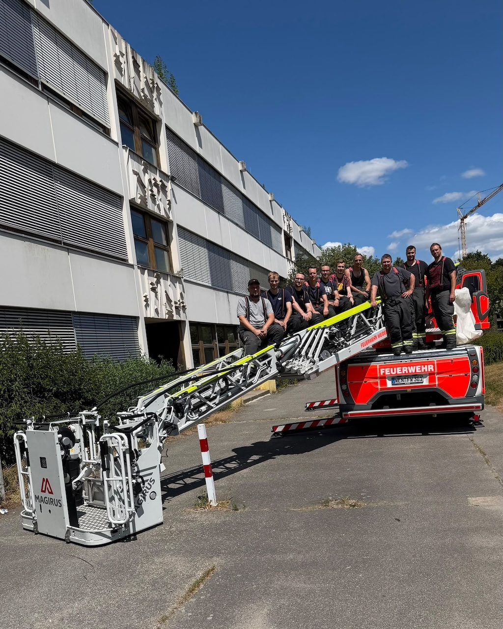 Maschinisten-Ausbildung an der Drehleiter